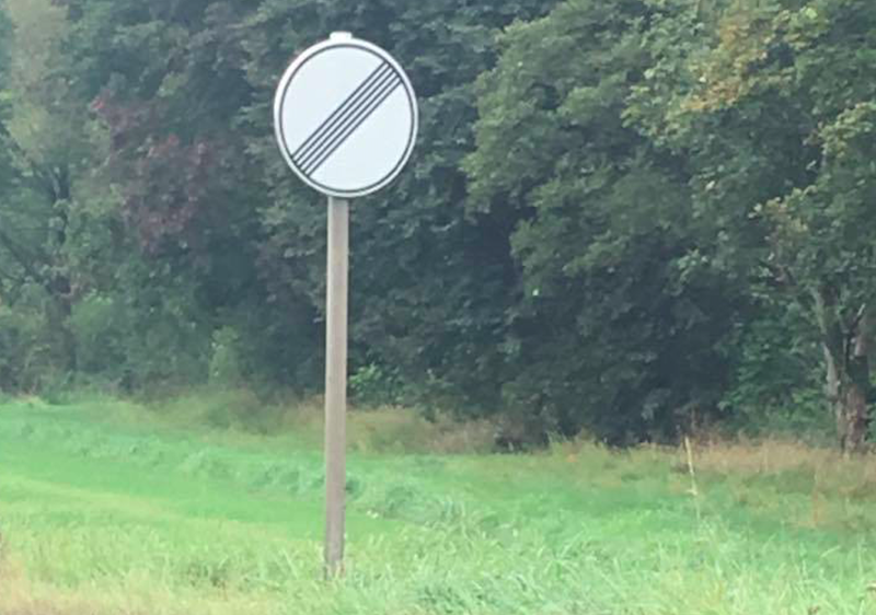 The No Speed Limit Sign you see above is one that should bring excitement into anyone’s heart, especially if that “anyone” is behind the wheel of something with a bit of power.